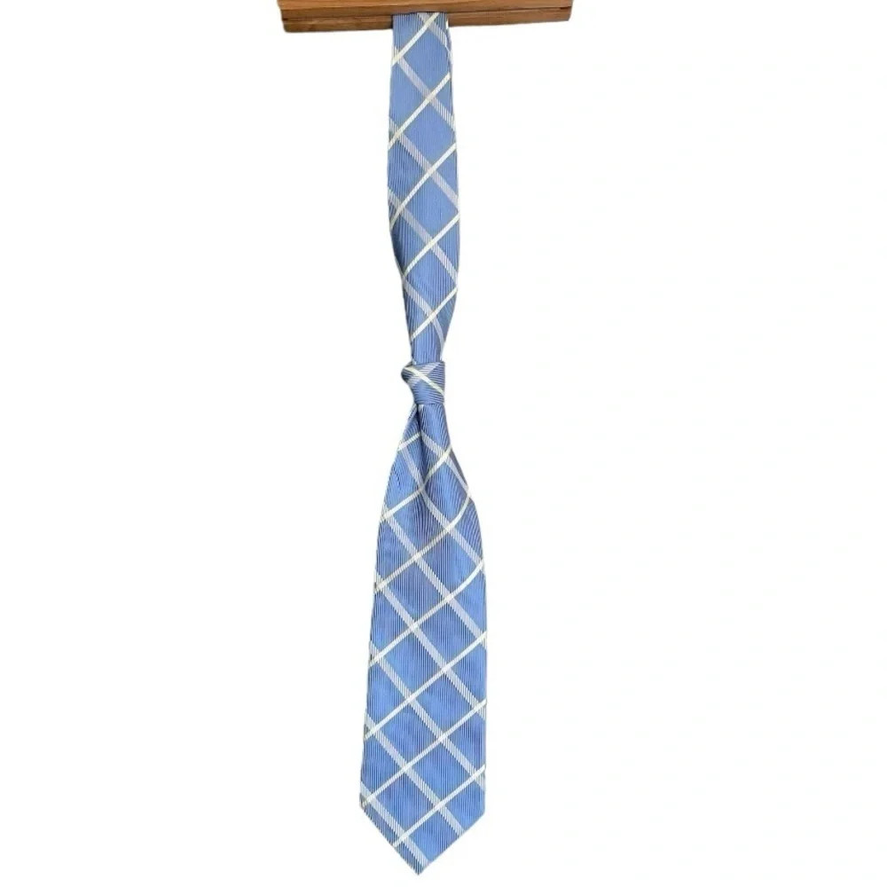 BOSS Men’s Silk Tie | Blue, White, Yellow